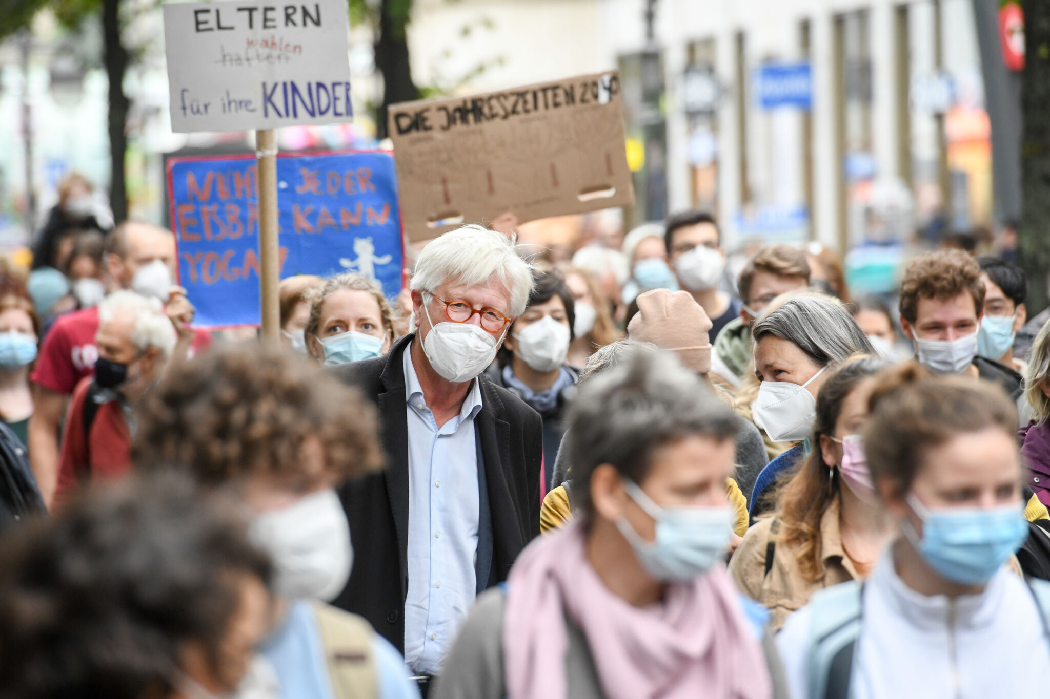 Der Ratsvorsitzende der EKD, Heinrich Bedford-Strohm, auf der Klimademo in Hannover am 24. September 2021 (Foto: Nancy Heusel).