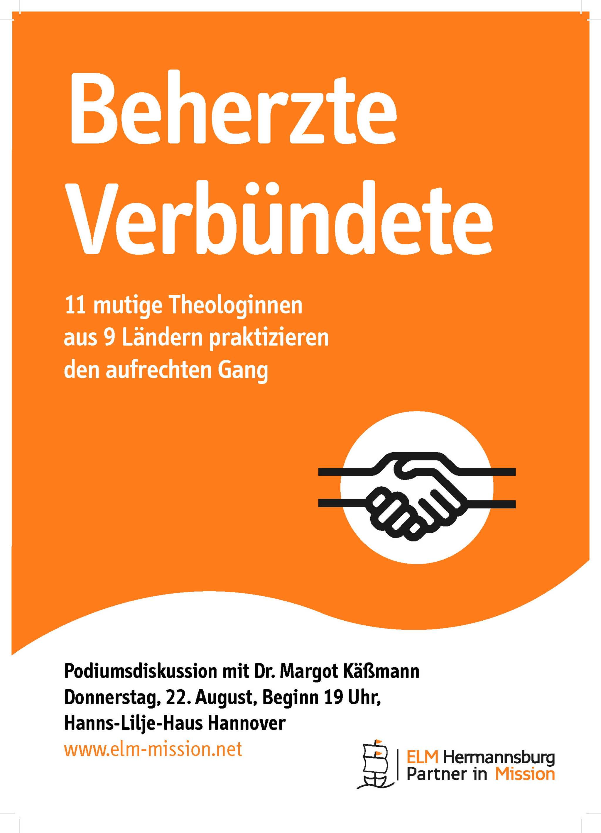 Plakat_Beherzte Verbuendete_Podiumsdiskussion ELM_August 2019